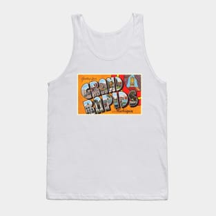 Greetings from Grand Rapids, Michigan - Vintage Large Letter Postcard Tank Top